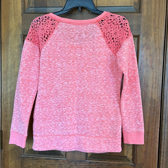 Peach & White Colored Sweatshirt, Small - Picture 3 of 6